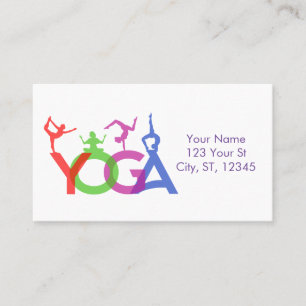 Yoga Poses Silhouettes Thunder_Cove Visitkort