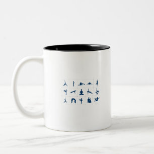 Yoga Poses Två-Tonad Mugg