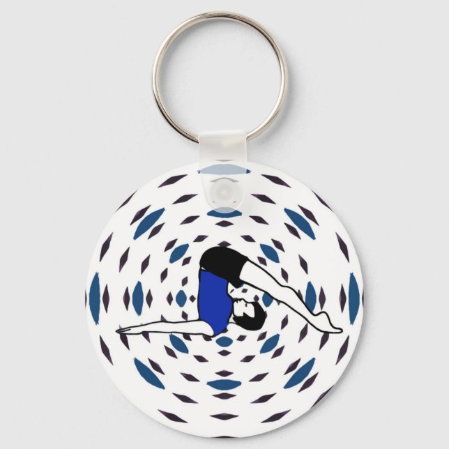 Yoga Poses - Yoga Nyckel-kedjor Nyckelring (Framsida)