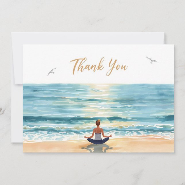 Yoga Position Thank You Card Tack Kort (Framsida)