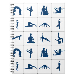 Yoga-positioner för Zen & Meditation Spiral Journa Anteckningsbok