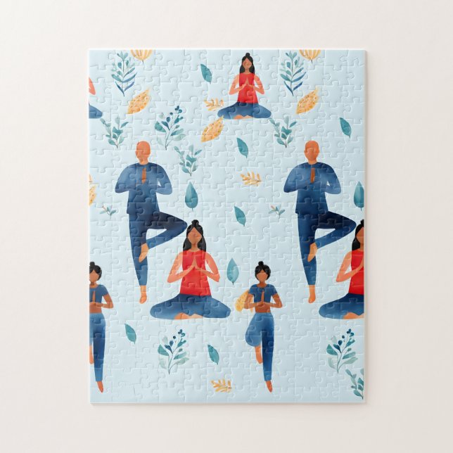 Yoga Positioner, Meditation, New Age Konst  Pussel (Vertikal)