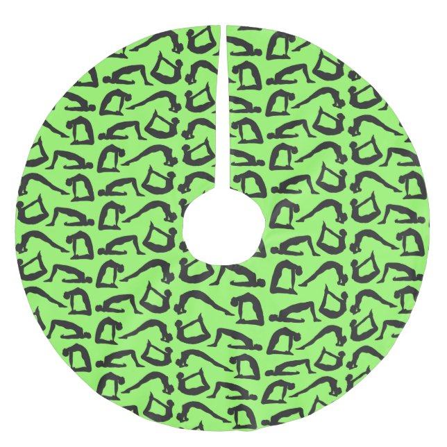 Yoga Positions Silhouettes Julgransmatta Borstad Polyester (Framsidan)