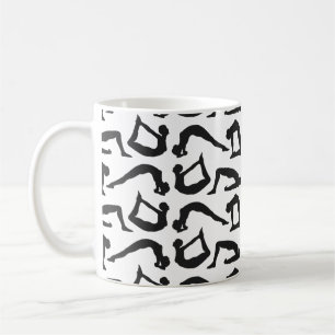 Yoga Positions Silhouettes Kaffemugg