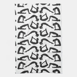 Yoga Positions Silhouettes Kökshandduk