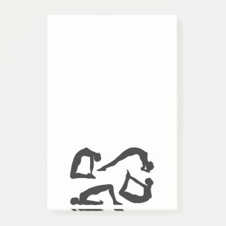 Yoga Positions Silhouettes Post-it Block