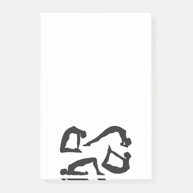 Yoga Positions Silhouettes Post-it Block (Framsida)