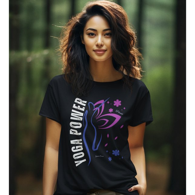 Yoga Power Inspirational Typography Yoga Tshirt T Shirt (Skapare uppladdad)