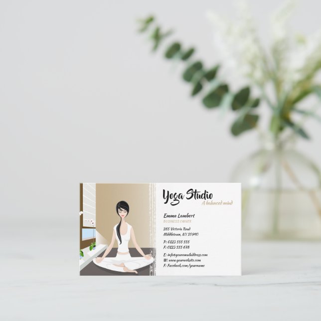 Yoga | PROFESSIONELL Visitkort (Stående Fram)