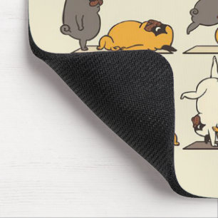 Yoga Pug Funny Underbar gift för din bärbara dat Musmatta