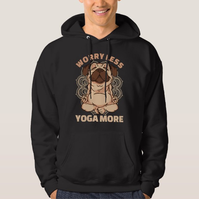 Yoga Pug Gift Hoodie (Framsida)
