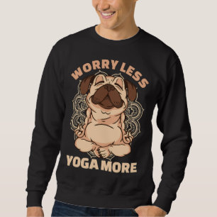 Yoga Pug Gift Lång Ärmad Tröja