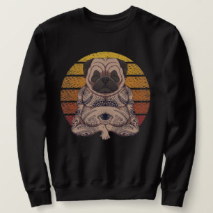 Yoga Pug Lång Ärmad Tröja