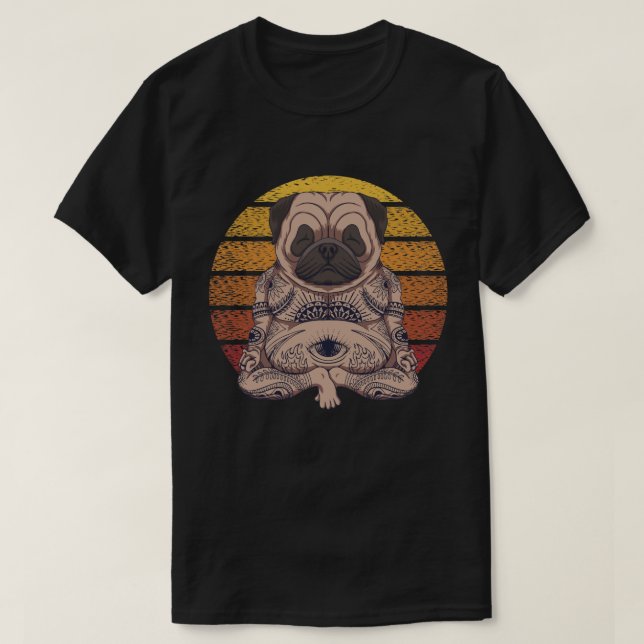 Yoga Pug T-Shirt (Design framsida)