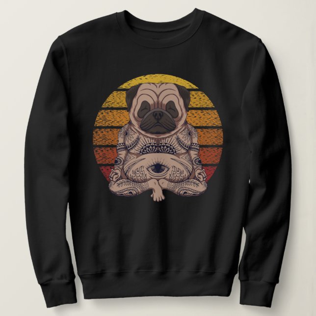 Yoga Pug T Shirt (Design framsida)