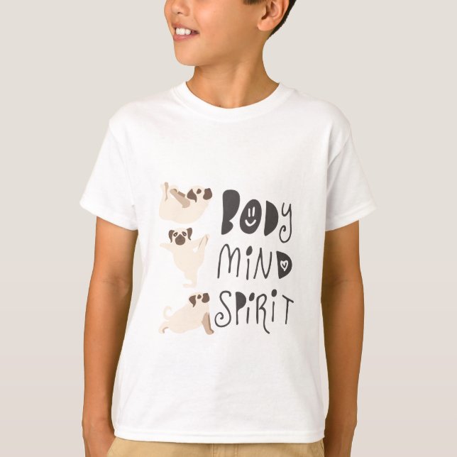 Yoga Pugs T-shirt (Framsida)
