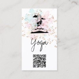 *~*Yoga QR AP33 Rainbow Andlig Cloud Visitkort