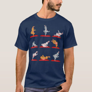 Yoga Rabbit Figurines Bunny Yoga T Shirt