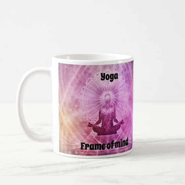 Yoga ram av sinnet kaffemugg (Vänster)