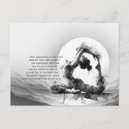 Yoga Reiki Enbent Pojke Pose Vattenfärg Vykort