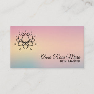 *~* Yoga Reiki Energy Healer Lotus Lily Massage Visitkort
