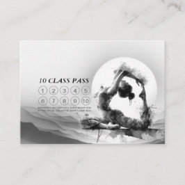 Yoga Reiki enlegged Kung Pigeon Pose Class Pass Lojalitetskort