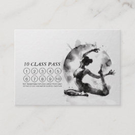 Yoga Reiki enlegged Kung Pigeon Pose Class Pass Lojalitetskort