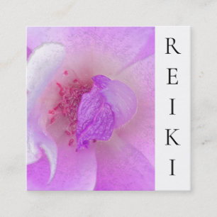 Yoga Reiki för rosa Fuchsia Violet för *~* rosa Fyrkantigt Visitkort