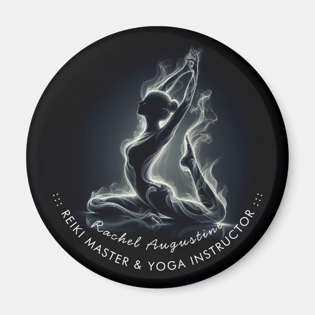 Yoga Reiki Instruktör Enbent Kung Duvpose Magnet (Framsidan)