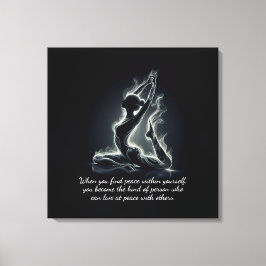 Yoga Reiki-instruktör med en-legerad Kung Pigeon P Canvastryck