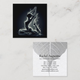 Yoga Reiki-instruktör med en-legerad Kung Pigeon P Fyrkantigt Visitkort