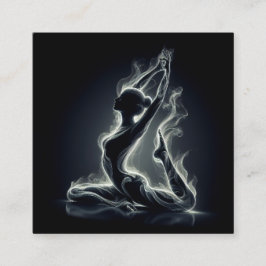 Yoga Reiki-instruktör med en-legerad Kung Pigeon P Fyrkantigt Visitkort