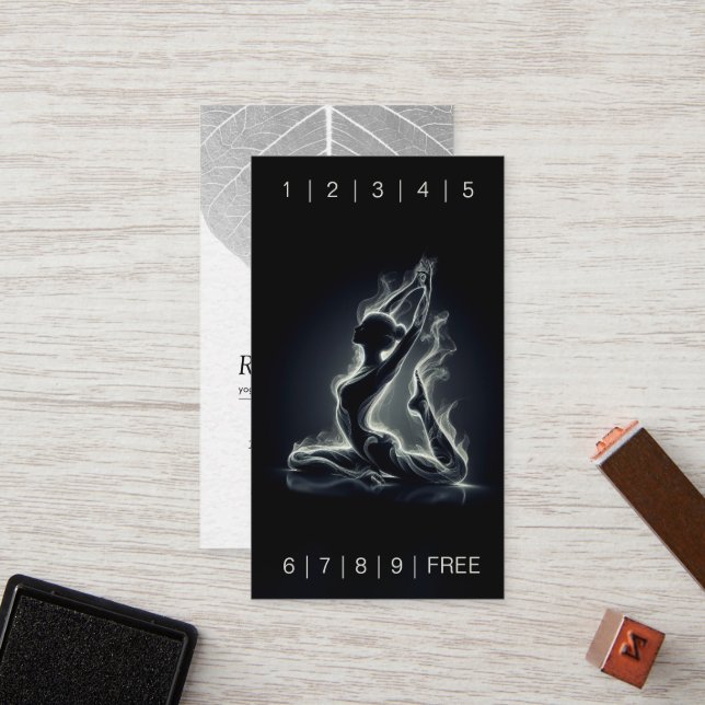 Yoga Reiki-instruktör med en-legerad Kung Pigeon P Lojalitetskort (Fram/Back In Situ)