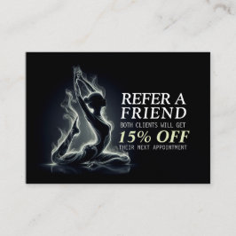 Yoga Reiki-instruktör med en-legerad Kung Pigeon P Rabattkort