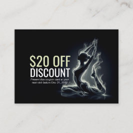 Yoga Reiki-instruktör med en-legerad Kung Pigeon P Rabattkort