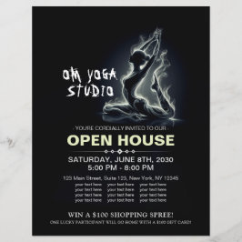 Yoga Reiki-instruktör med en-legerad Kung Pigeon P Reklamblad