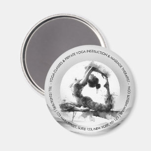 Yoga Reiki One-Legged Kung Pigeon Pose Watercolor Magnet