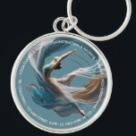 Yoga Reiki One-Legged Kung Pigeon Pose Watercolor Rund Silverfärgad Nyckelring<br><div class="desc">Elegant Aerial Yoga Studio / Yoga Fitness Studio / Meditation Instructor / Personal Trainer / Life Coach / Healer / Reiki Master / Massage Therapy Keychain Template.</div>