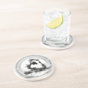 Yoga Reiki One-Legged Kung Pigeon Pose Watercolor Underlägg