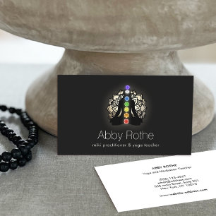 Yoga Reiki Practitioner Chakras Lotus Visitkort