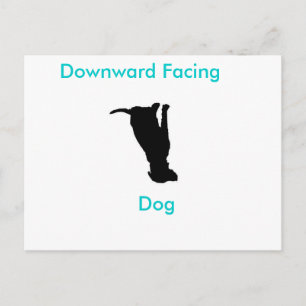 Yoga Retreat-kort med bakåtvänd Hund Vykort