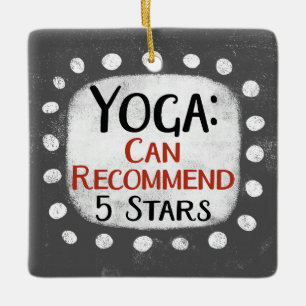 Yoga Review 5 Stars Ornament
