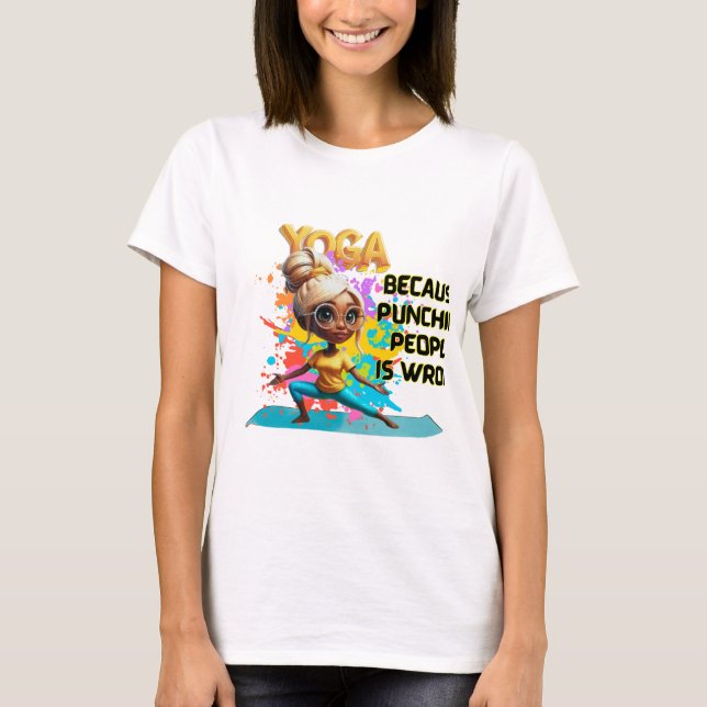 yoga roligt t shirt (Framsida)