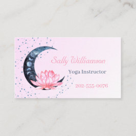 Yoga Rosa Lotus Flower Måne Visitkort