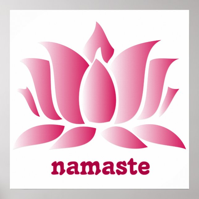 yoga rosa lotus namaste poster (Framsidan)