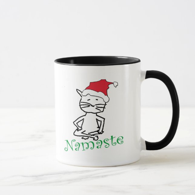 Yoga Santa Cat Gifts Mugg (Höger)