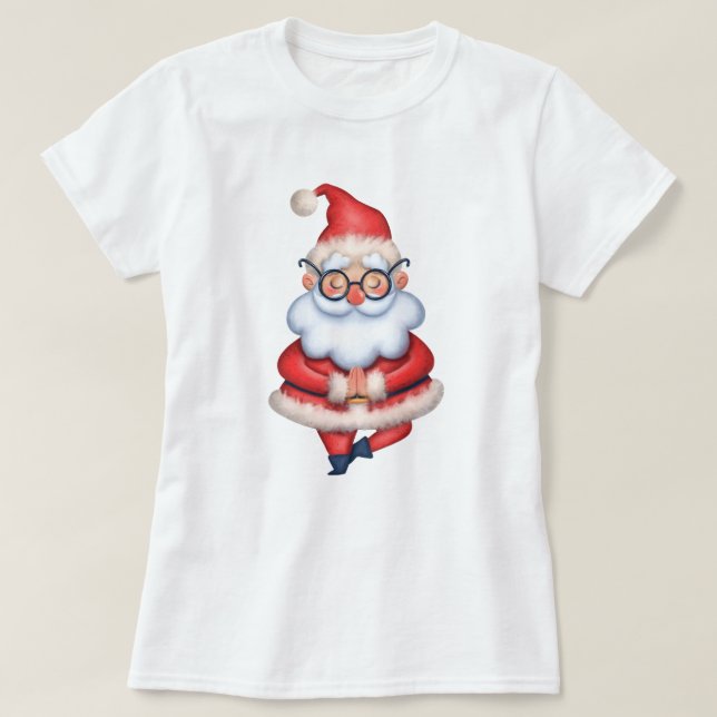Yoga Santa jul T-Shirt (Design framsida)