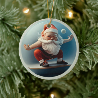 Yoga Santa Julgransprydnad Keramik