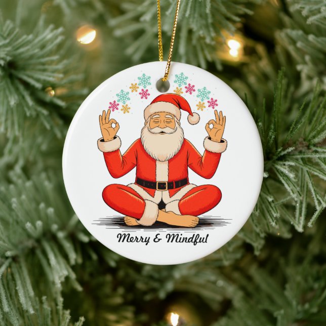 Yoga Santa Julgransprydnad Keramik (Träd)