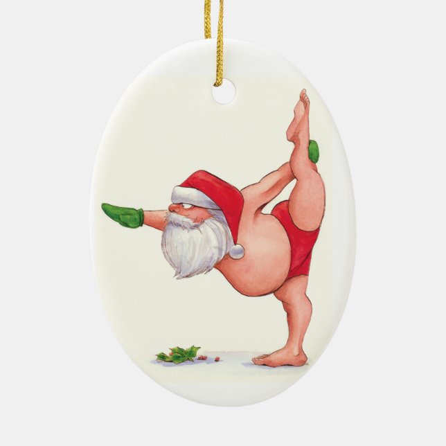 Yoga Santa Ornament (Baksidan)